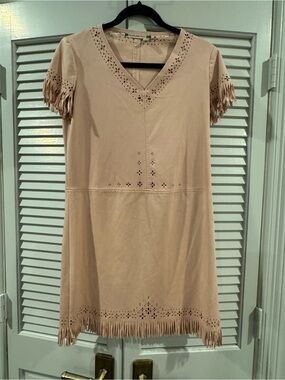 Chelsea & Violet Blush Pink Suede-Look Dress